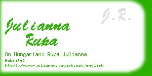 julianna rupa business card